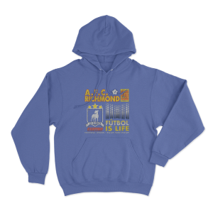 A.F.C. Richmond Futbol Is Life Unisex Hoodie Blue