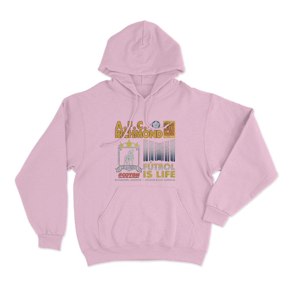 A.F.C. Richmond Fútbol Is Life Unisex Hoodie Pink A.F.C. Richmond Futbol Is Life Unisex Hoodie Pink