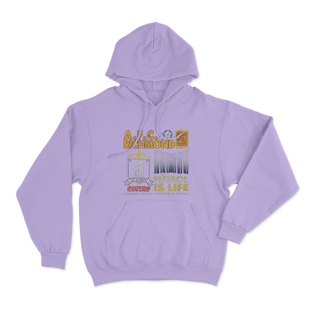 A.F.C. Richmond Fútbol Is Life Unisex Hoodie Purple A.F.C. Richmond Futbol Is Life Unisex Hoodie Purple
