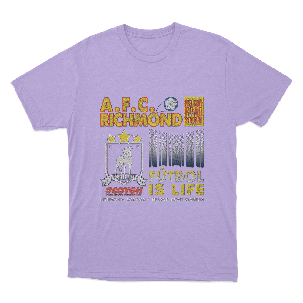 A.F.C. Richmond Fútbol Is Life Unisex T Shirt Purple A.F.C. Richmond Futbol Is Life Unisex T Shirt Purple